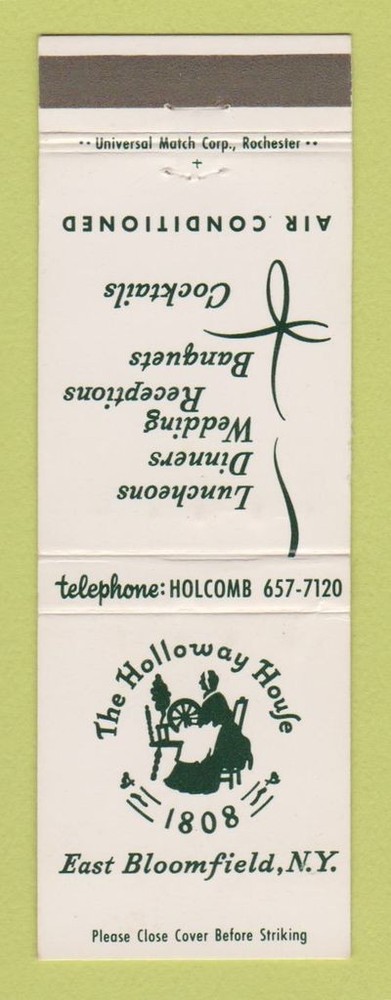 Matchbook Cover - Holloway House East Bloomfield NY
