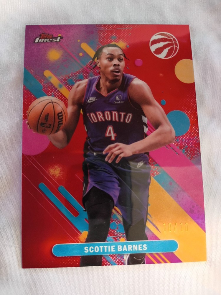 2026 Topps Finest Basketball Scottie Barnes Red Refractor #'d /10