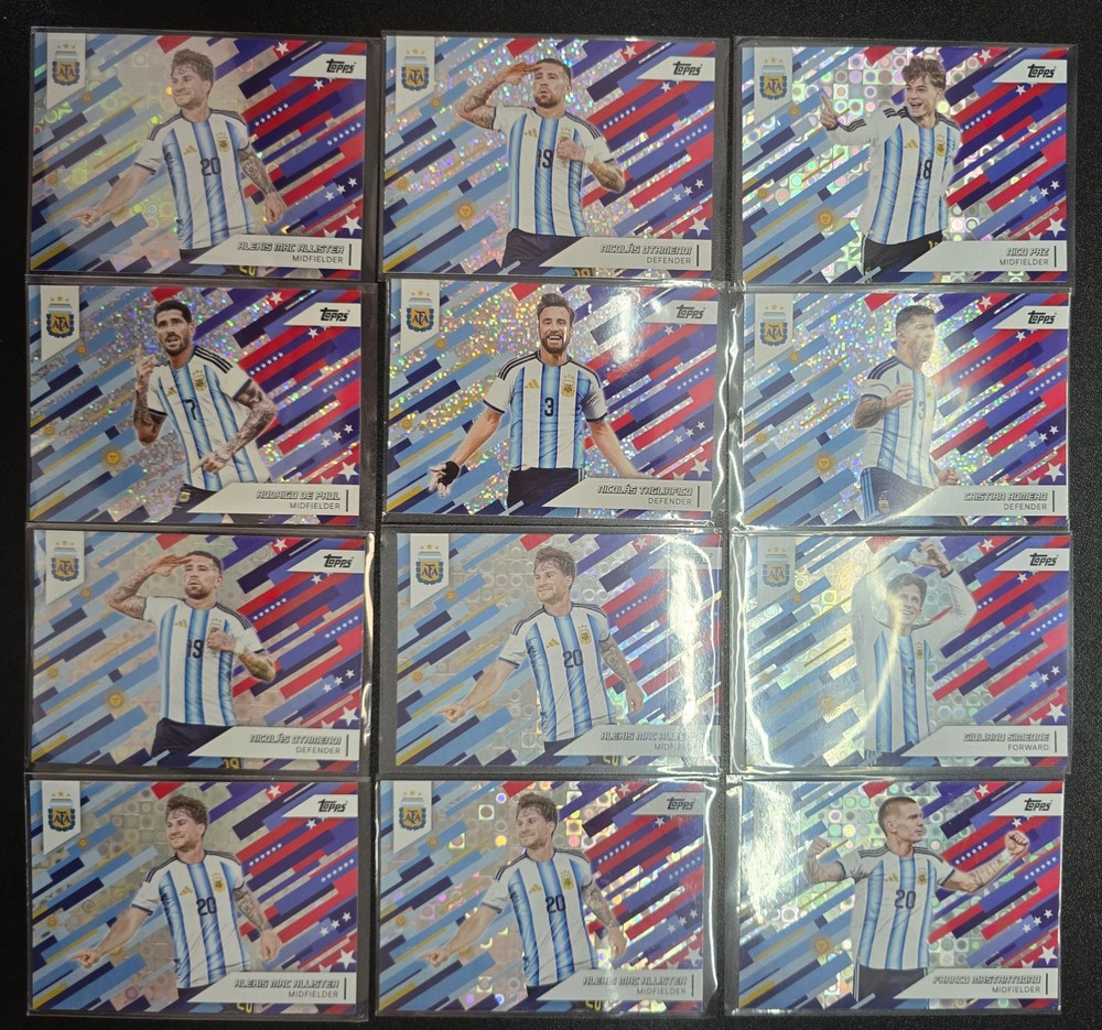 2025-26 Topps Argentina team set  insert refractor 12 lots-Alexis Mac Allister