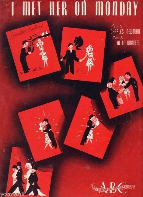 I Met Her On Monday, 1942, Vintage Sheet Music