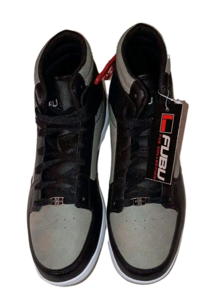 FUBU Heritage Men's High Top Sneakers Size 11 Gray/Black NWT