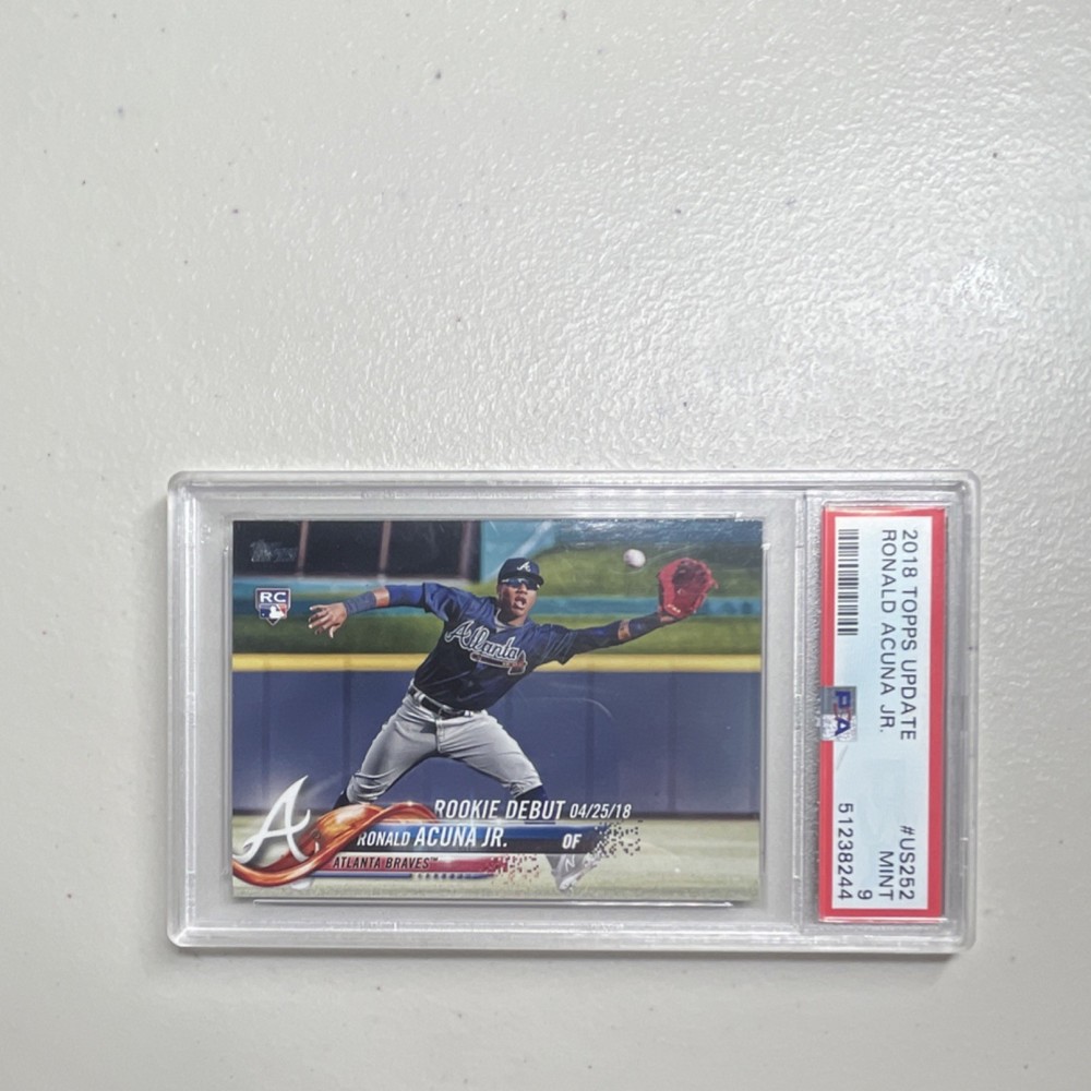 2018 Topps Update Series Rookie Debut Ronald Acuna Jr. #US252 PSA Atlanta Braves