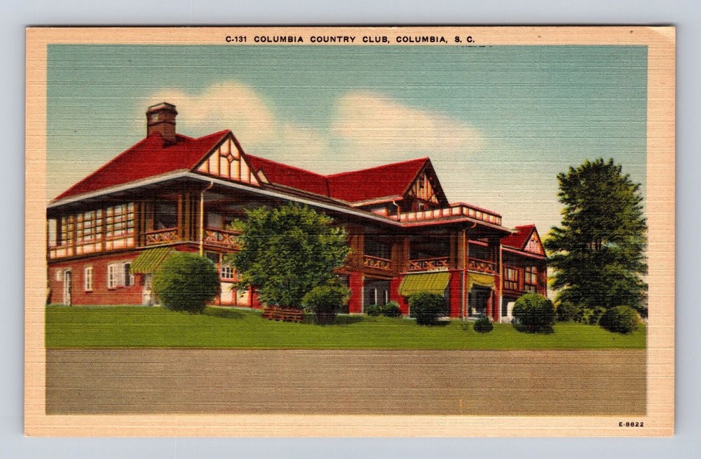 Columbia SC- South Carolina, Columbia Country Club, Antique, Vintage Postcard