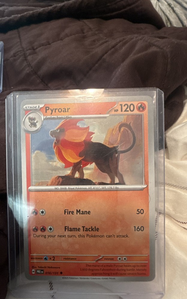 Pyroar (Master Ball Pattern) 016/131 Sv: Prismatic Evolutions Holo