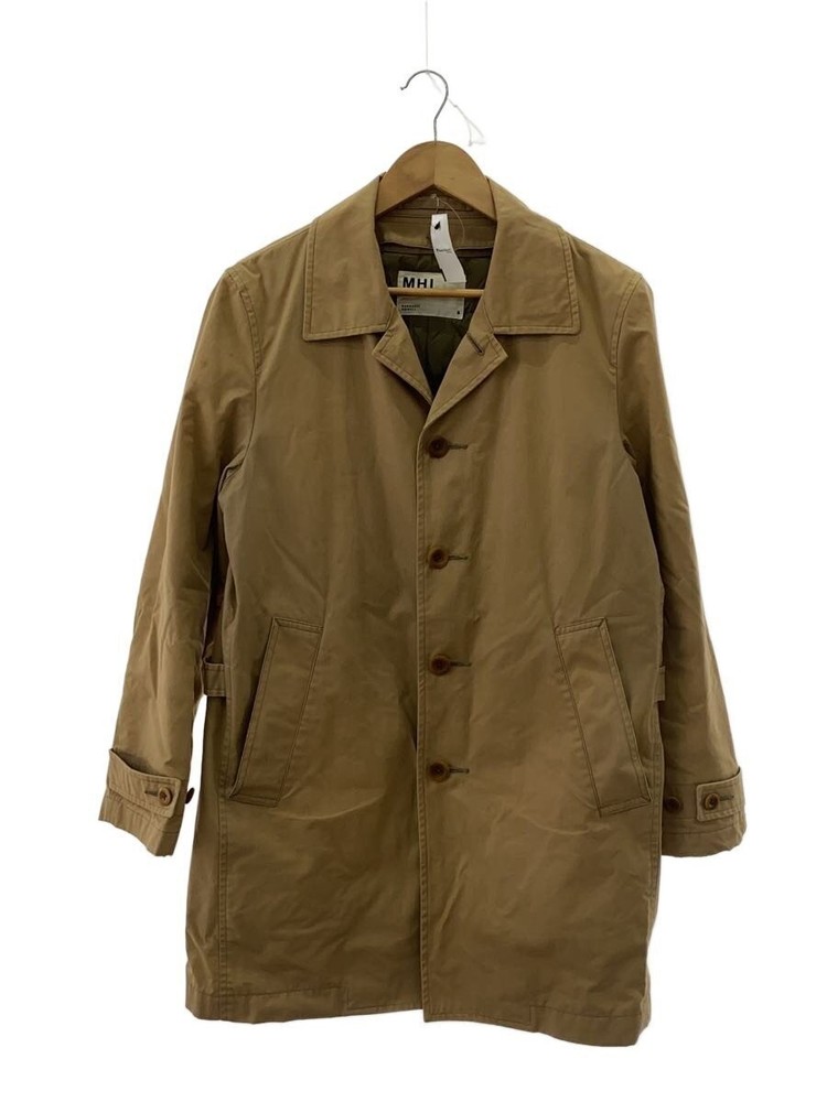 Mhl. Stainless Steel Collar Coat/S/Cotton/Beg/Plain/596-6210504 1599