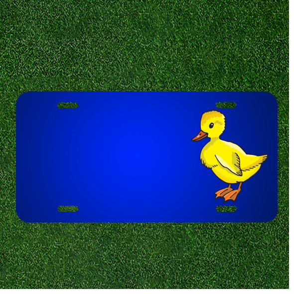 Custom Personalized License Plate With Add Names To Duckling Yellow Baby Bird