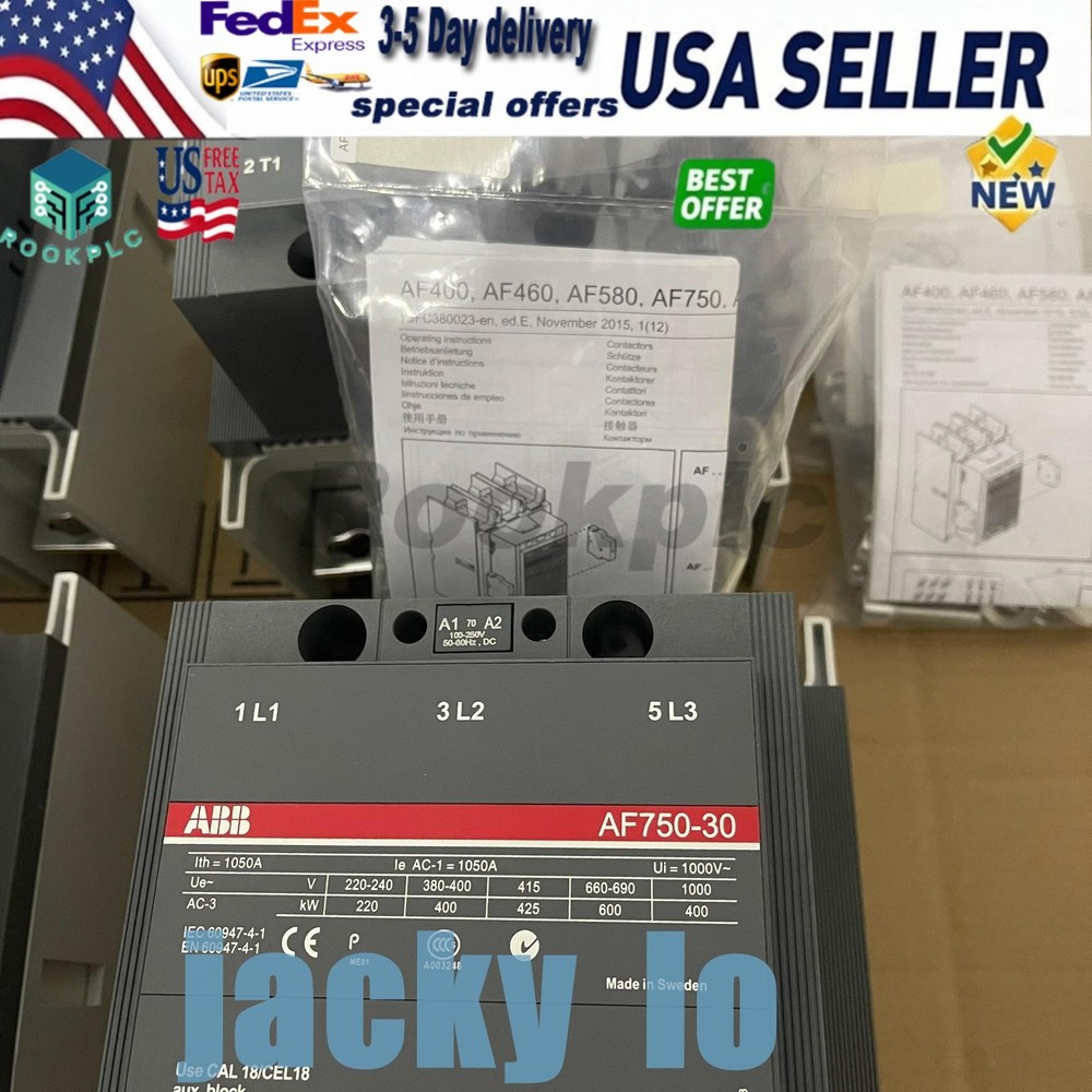 New ABB AF750-30-11-70 AC Contactor 100-250V Express DHL or FedEx fastshipping