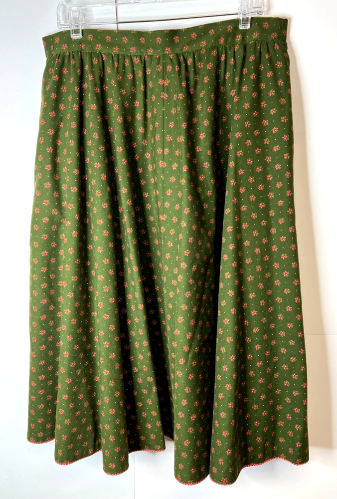 Resi Hammerer Of Austria Women's Size 42EU/12US Cotton Blend Swing Skirt Floral