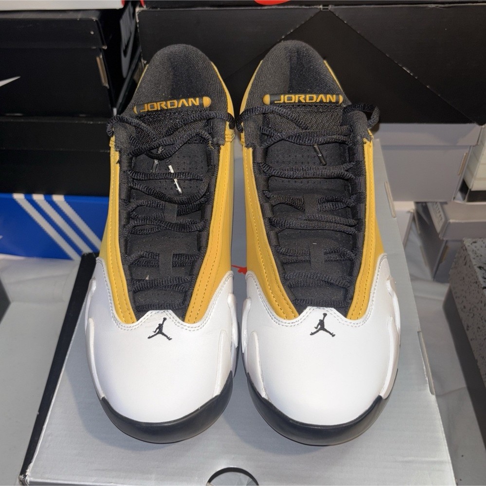 Jordan Air Jordan 14 OG Low Ginger Yellow White Black Sneaker Athletic Men