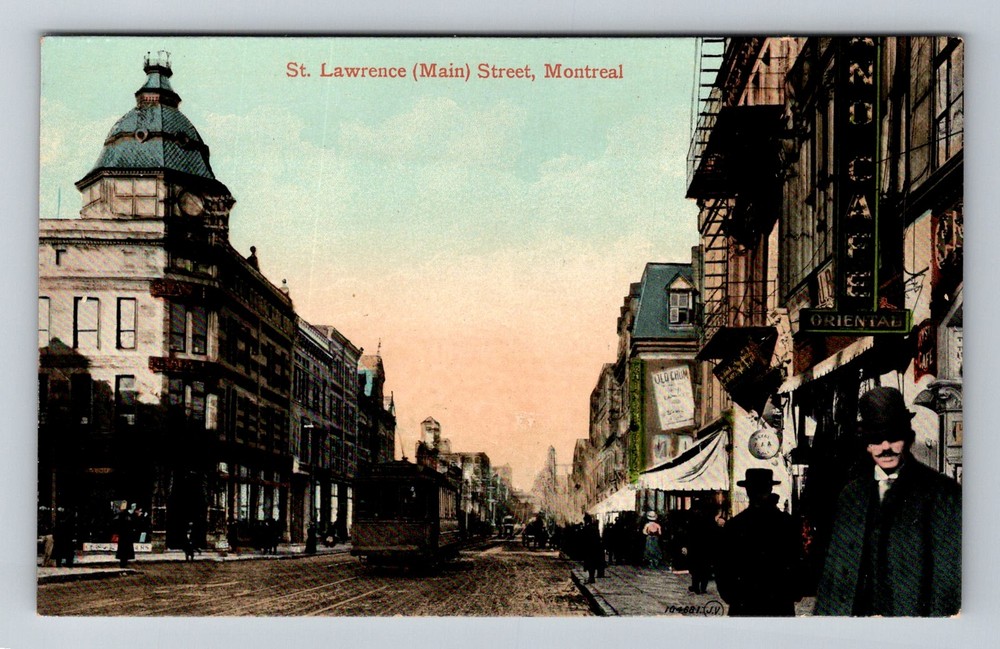 Canada- Montreal St. Lawrence Main Street Shops Gents Old Post Vintage Postcard