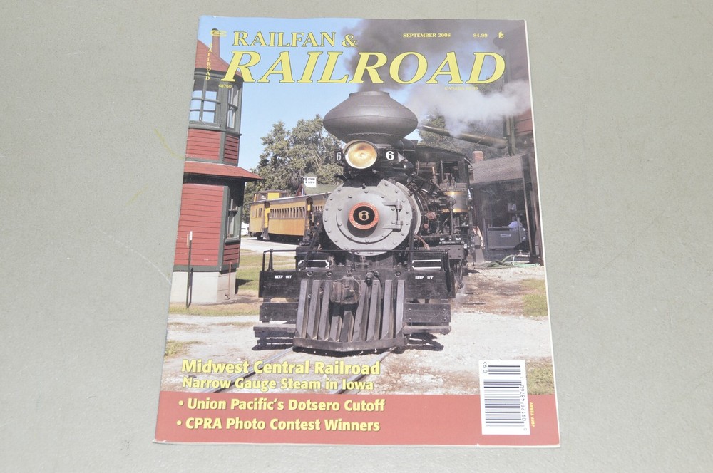magazine train railfan & railroad September 2008 Midwest Central RR Steam in IA