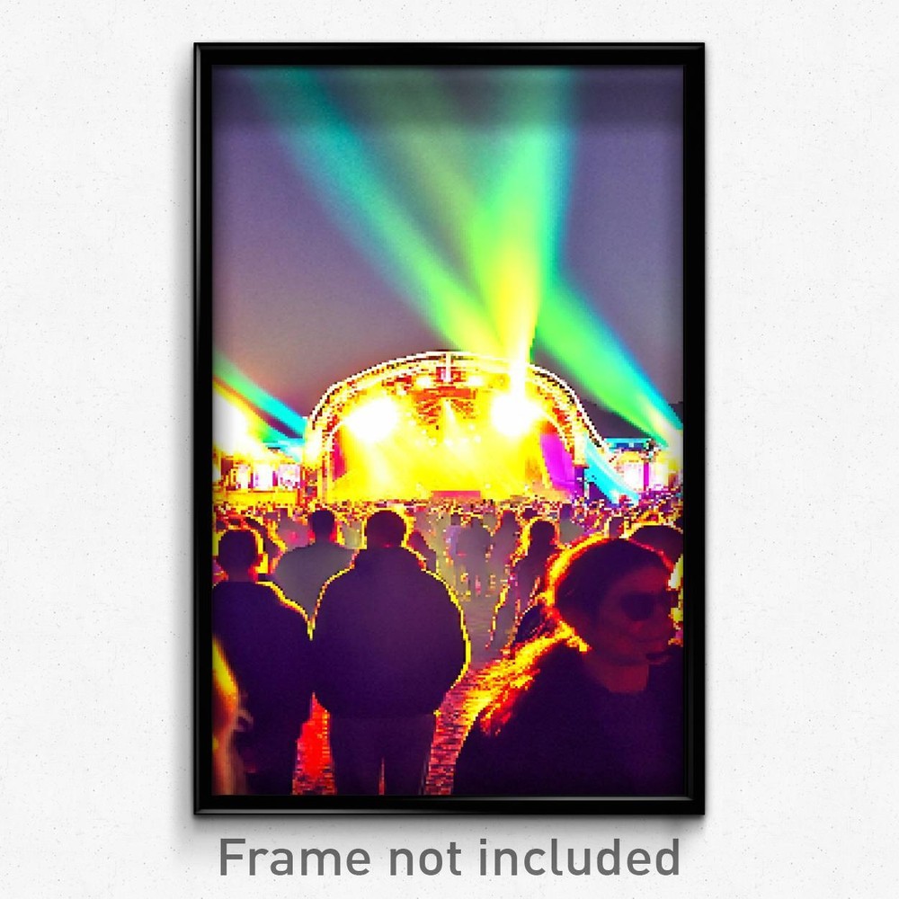 Pixel Art Poster - Brisk Festival (8 Bit Psychedelic Trippy Video Game Print)