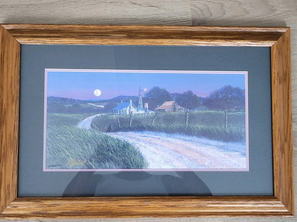 George Boutwell “Lunar Road” Signed Limited Edition Framed Art Print Farm House