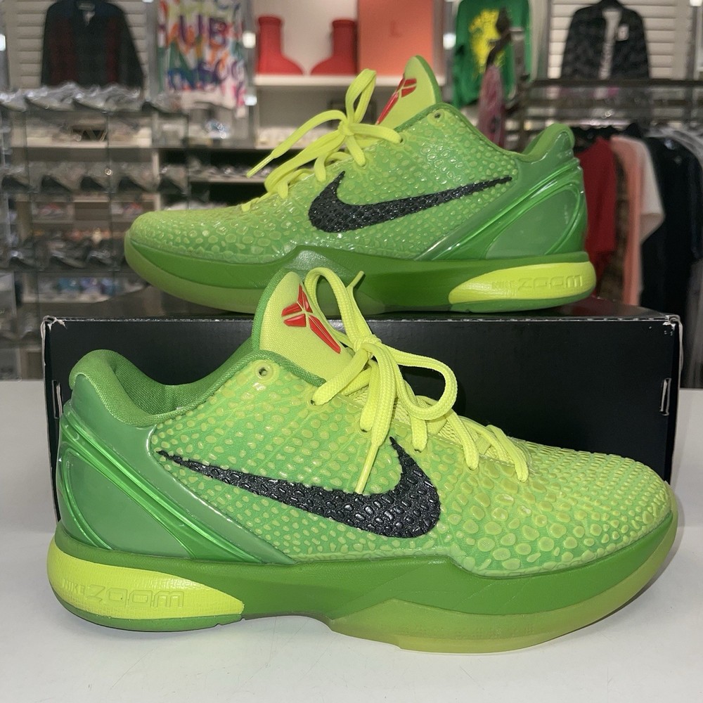 Size 8.5 Nike Zoom Kobe 6 Protro Low Grinch Lightly Worn Basketball Shoes
