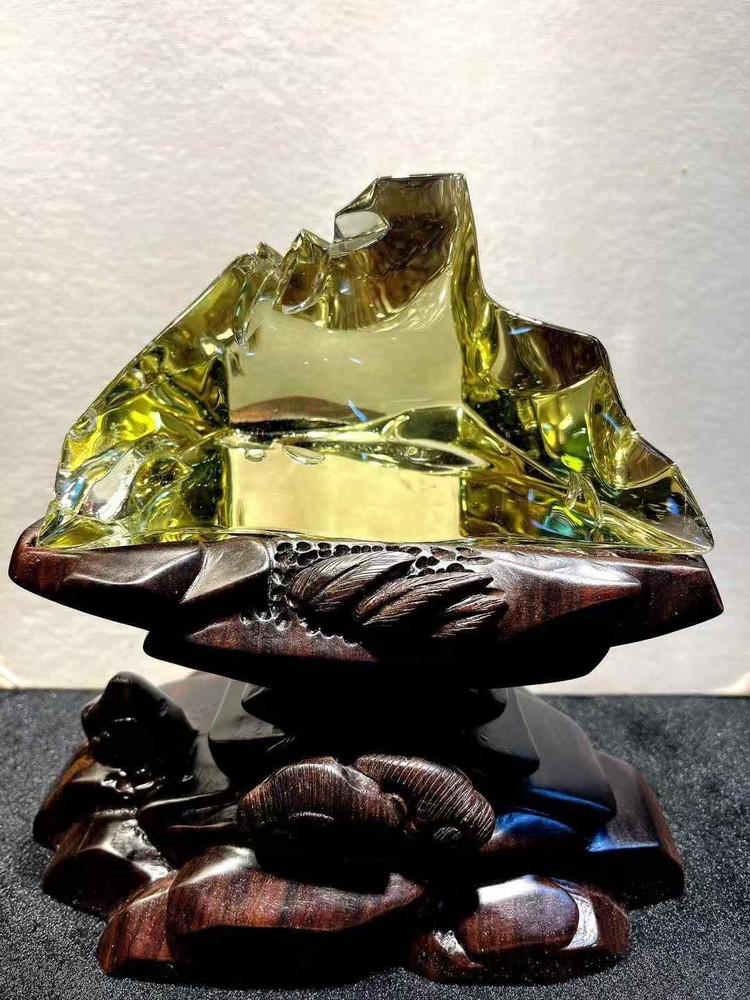 4.84LB Rare Natural Citrine Quartz Crystal Tower with Stand for Reiki Healing and Spiritual Decor