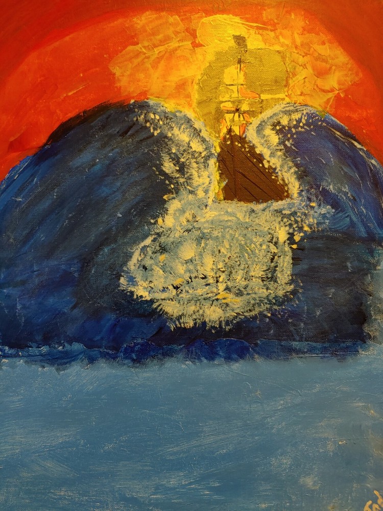 Original abstract art painted with acrylic on canvas board...