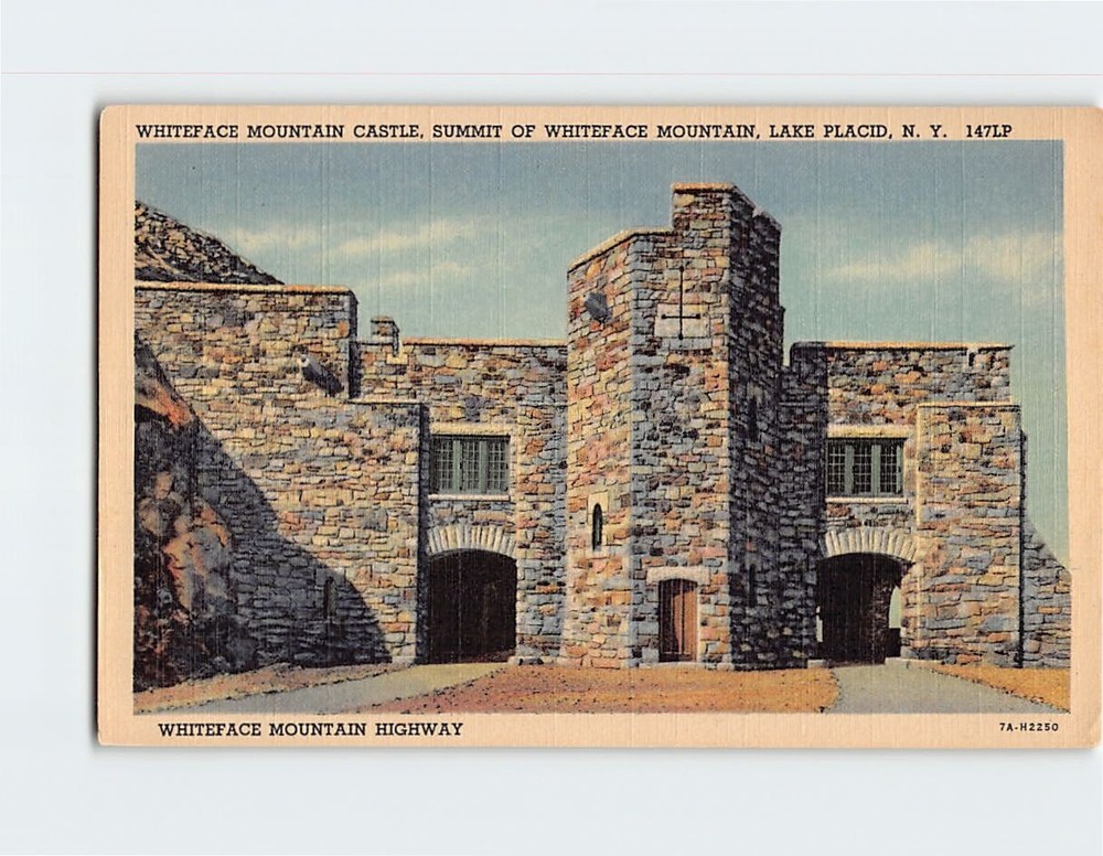 Postcard  Whiteface Mountain Castle Lake Placid New York USA