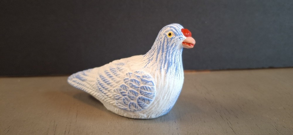 Hand painted terracotta Pottery Bird Figurine
