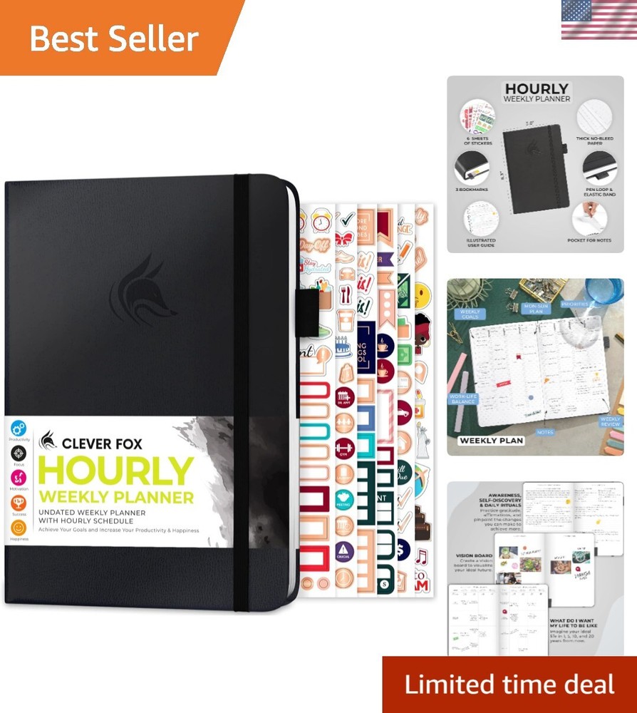 Planner Schedule – Undated Weekly & Monthly Life Planner with Time Slots, App...