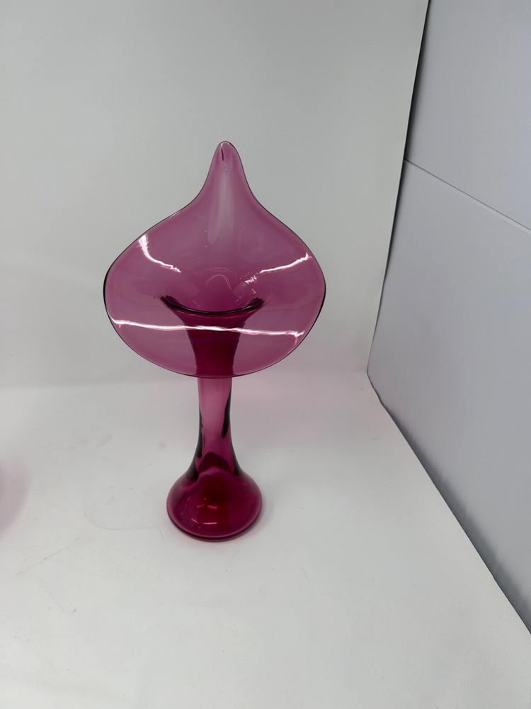 Vintage Amethyst Glass Swung Vase | Elegant Mid-Century Art Glass