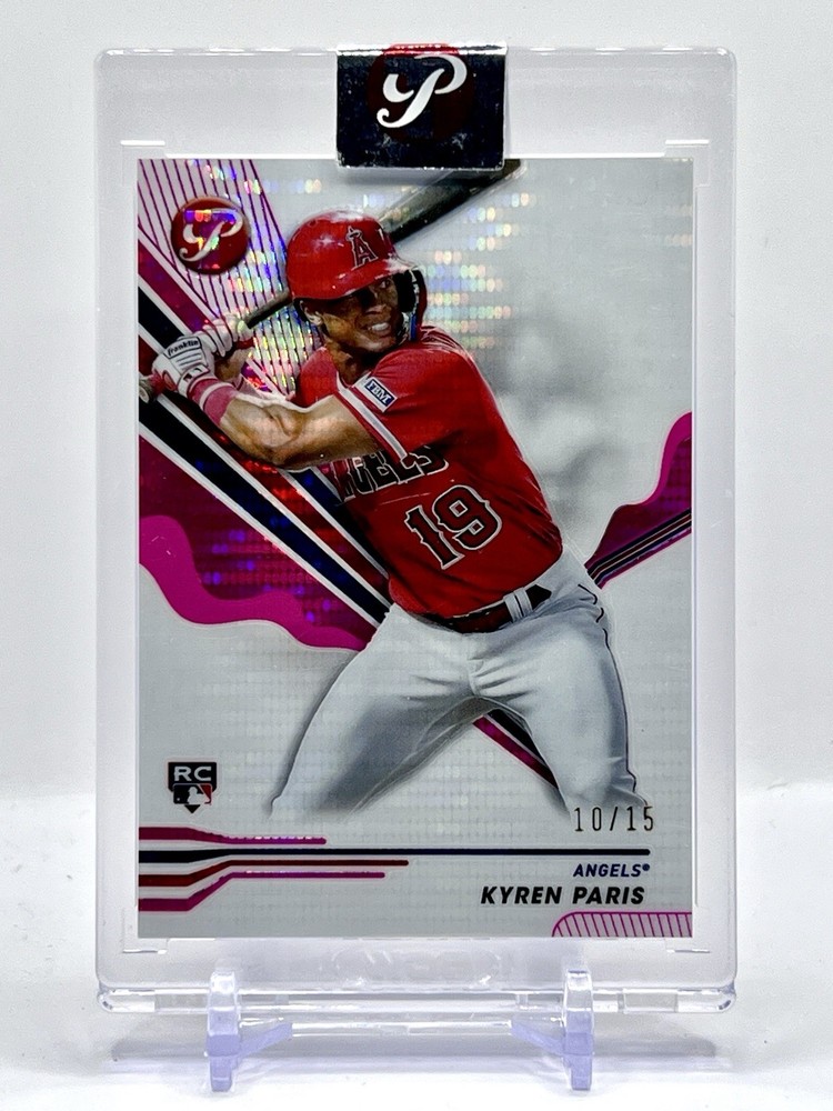 2024 Topps Pristine Kyren Paris RC Pink #’ed/15 Encased Los Angeles Angels #87