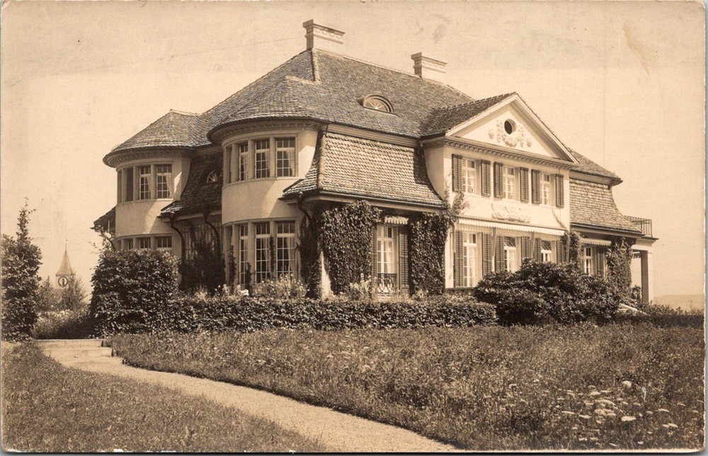 Dr Jim Stamps Postcard Real Photo Rose Hill 49 Nidelbadstrasse Kilchberg
