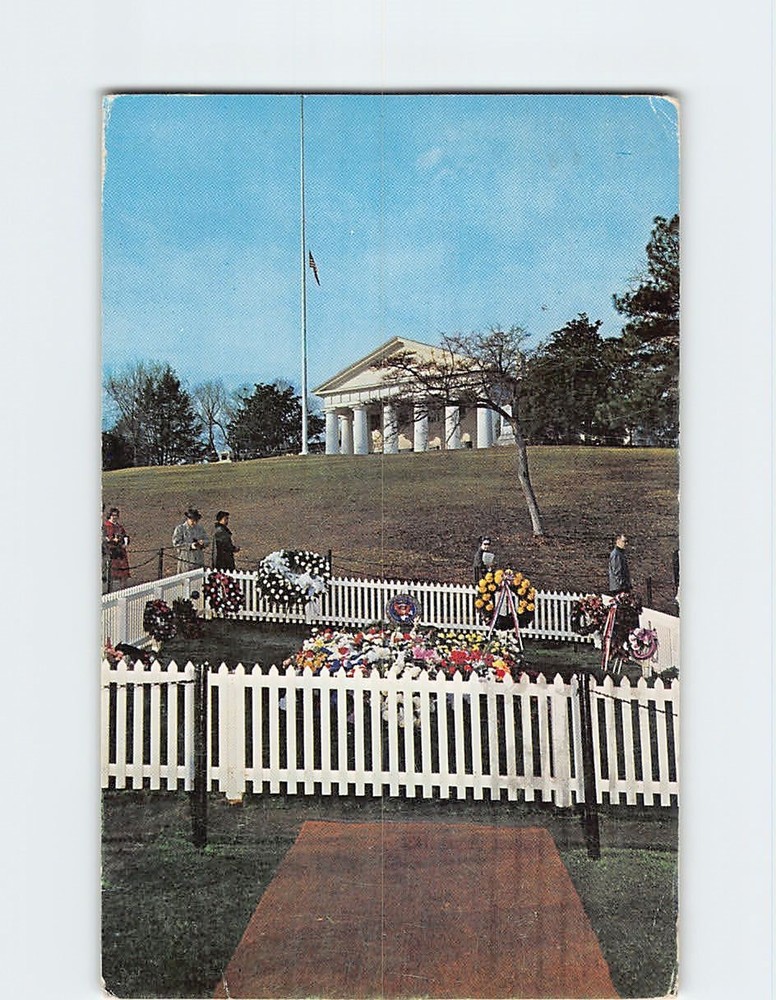 Postcard Grave of John F. Kennedy Arlington National Cemetery Virginia USA