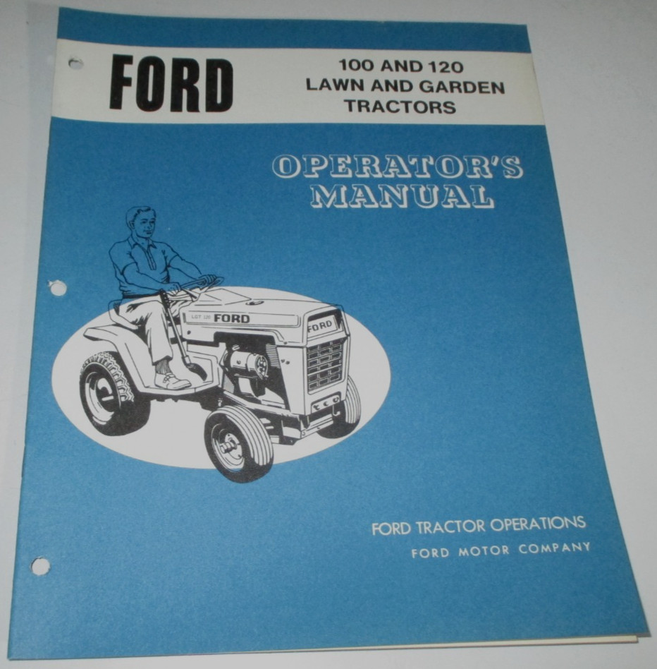 *Ford 100 120 Lawn Garden Tractor Operators Maintenance Manual SE3338-A ORIGINAL