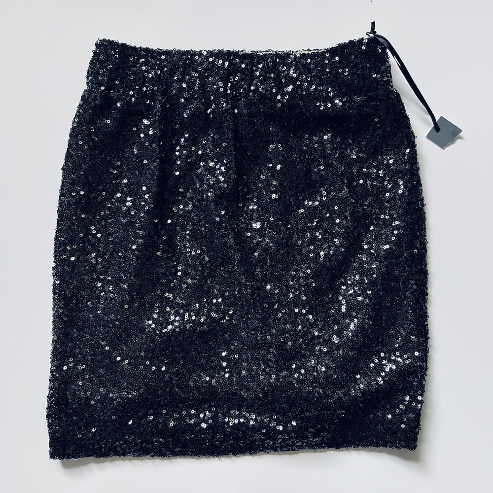 Lovers & Friends Black Sequin Mini Skirt Size XS EUC Like New $189  