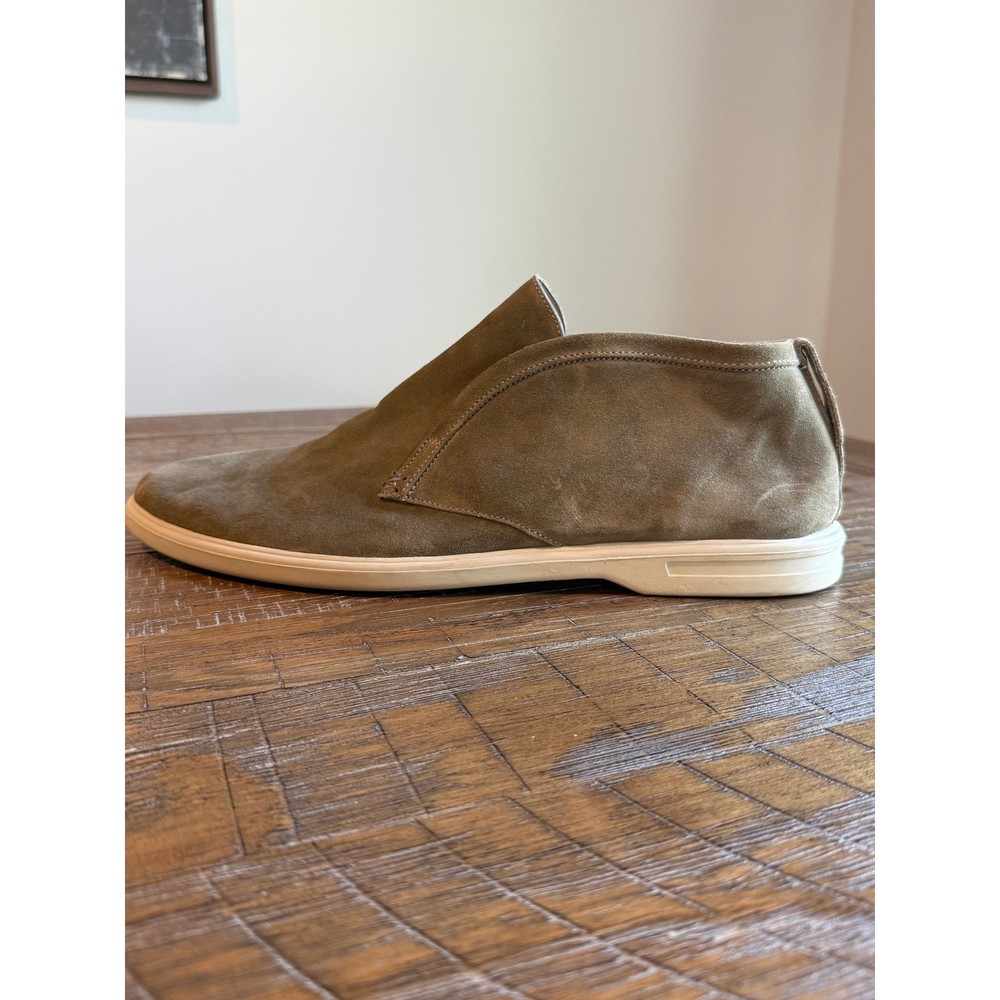 Peter Millar Shoes Mens Suede Slip On Chukka Loafers 12M Olive Green 12