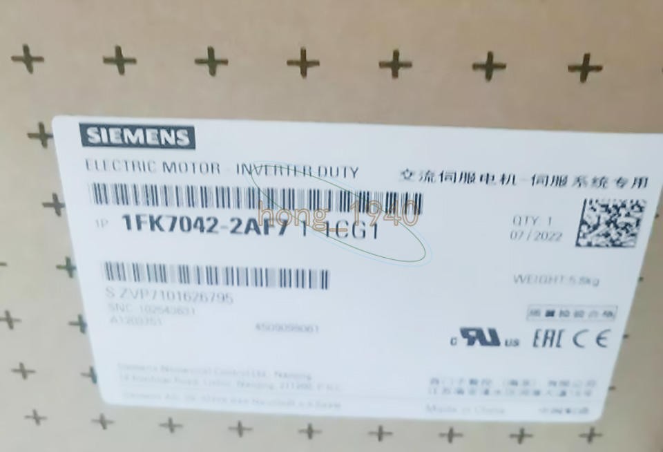 One New Siemens Servo Motor 1Fk7042-2Af71-1Cg1