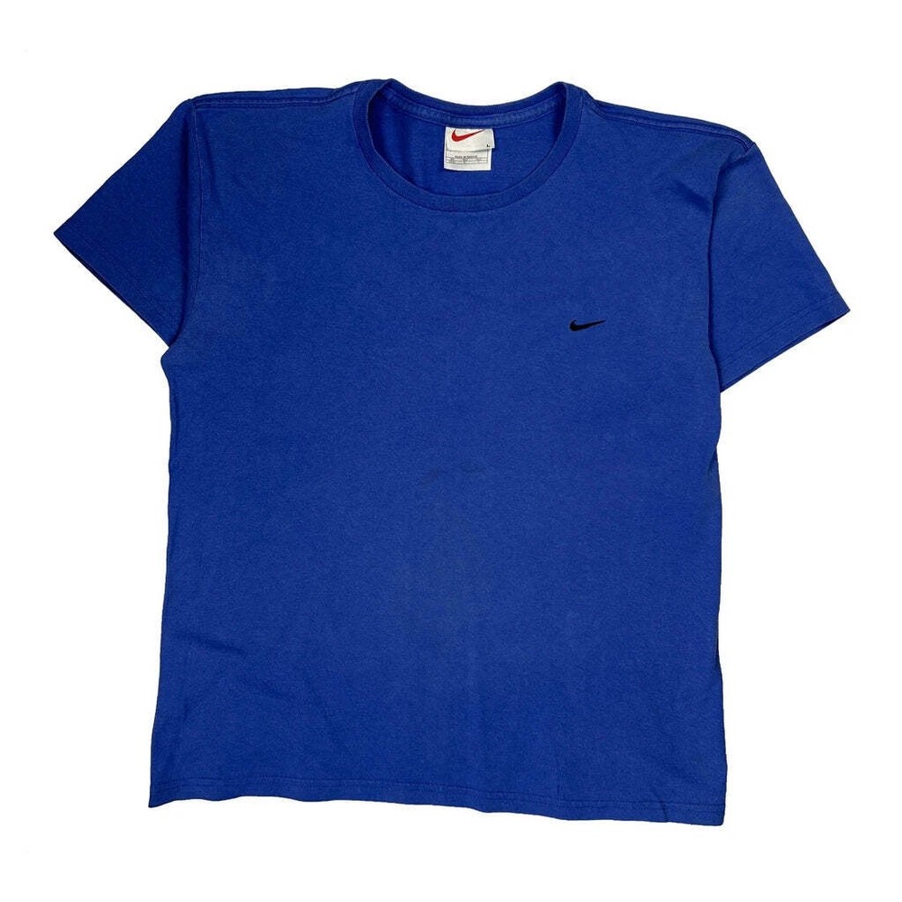 Nike T-Shirt - Large Blue Cotton