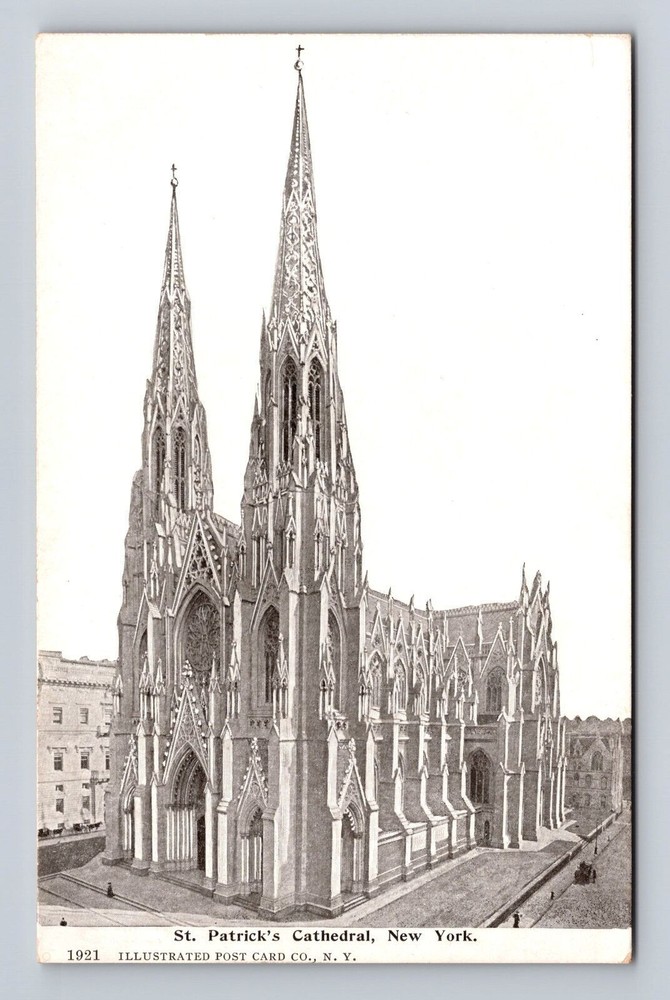 New York City NY, St Patrick's Cathedral, Antique, Vintage Souvenir Postcard