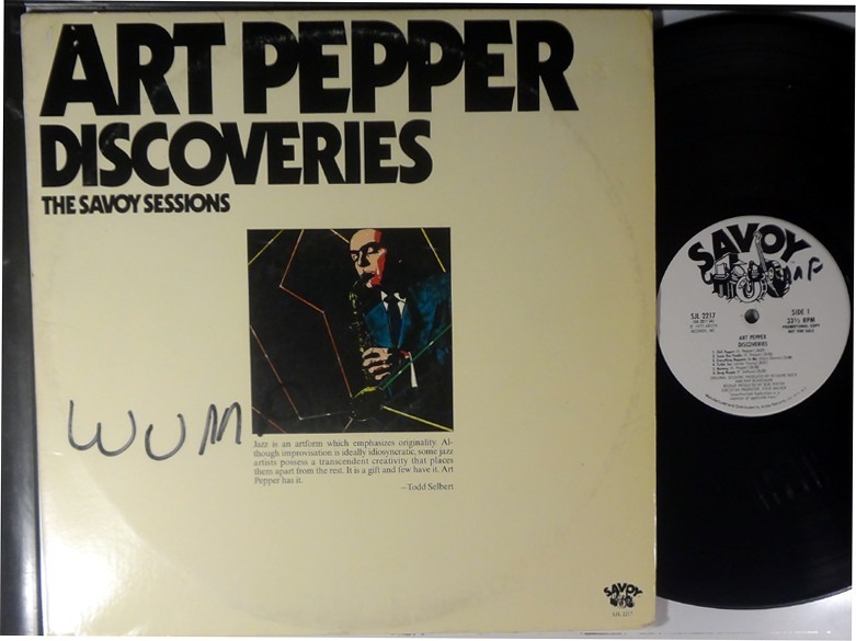 Art Pepper Discoveries-The Savoy Sessions-Savoy 2217, 2 Lp Promo, Jack Montrose