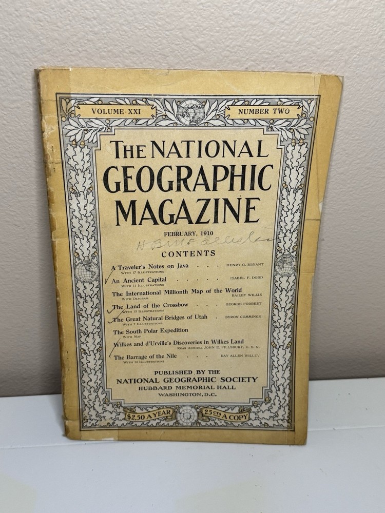 NATIONAL GEOGRAPHIC February 1910 VINTAGE
