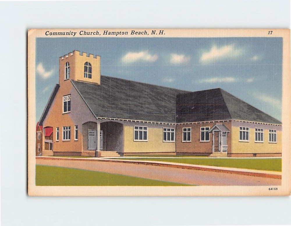 Postcard Community Church Hampton Beach New Hampshire USA North America