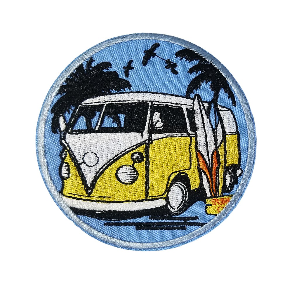 Surf Van 70s hippie retro boho weed love applique iron-on embroidered patch new