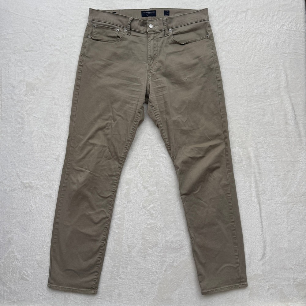 Lucky Brand Pants Mens Tan 121 Slim Straight Khaki Chino 5-Pocket