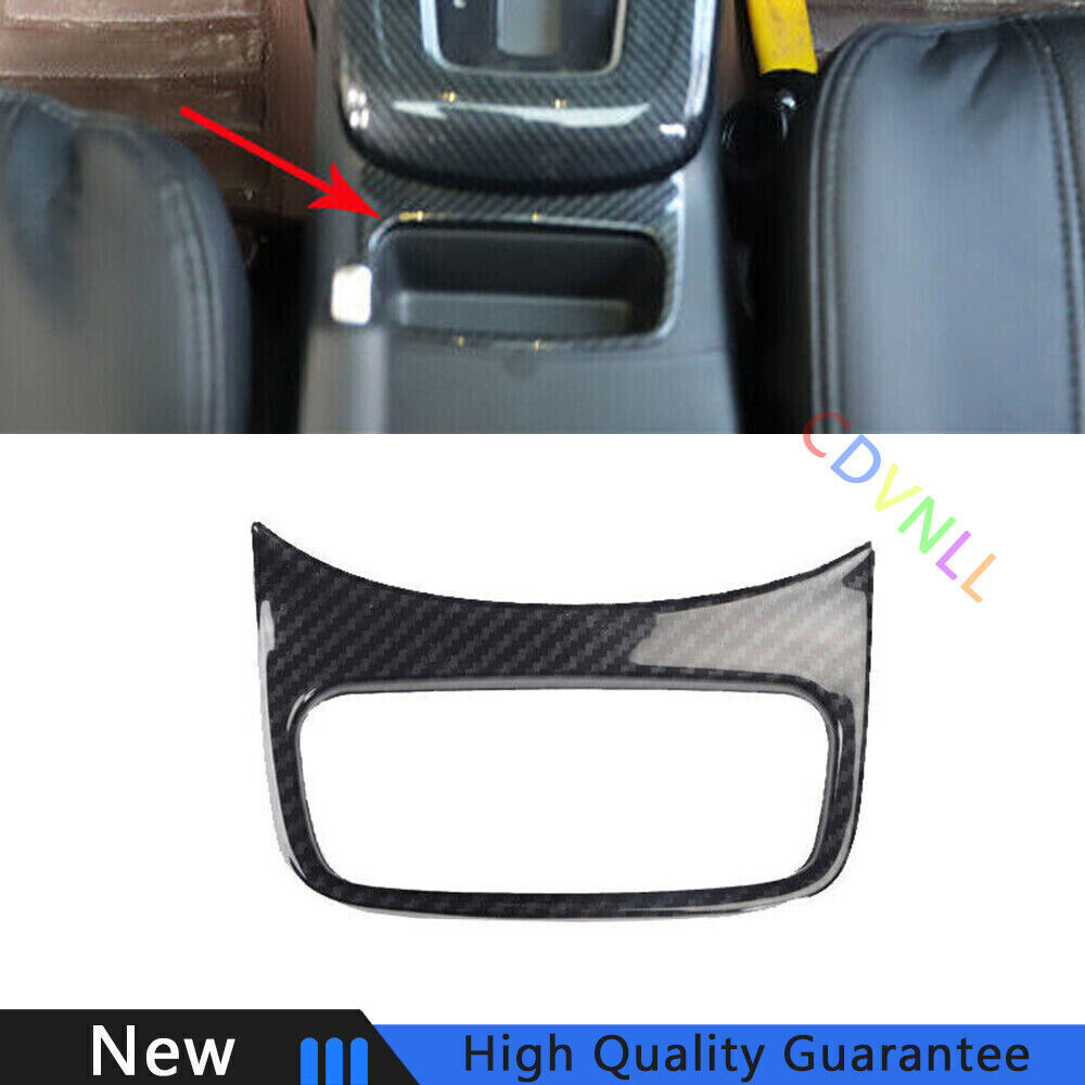 For Nissan Sentra 2013-2019 Carbon Fiber Console Storage Box Frame Cover Trim 1*