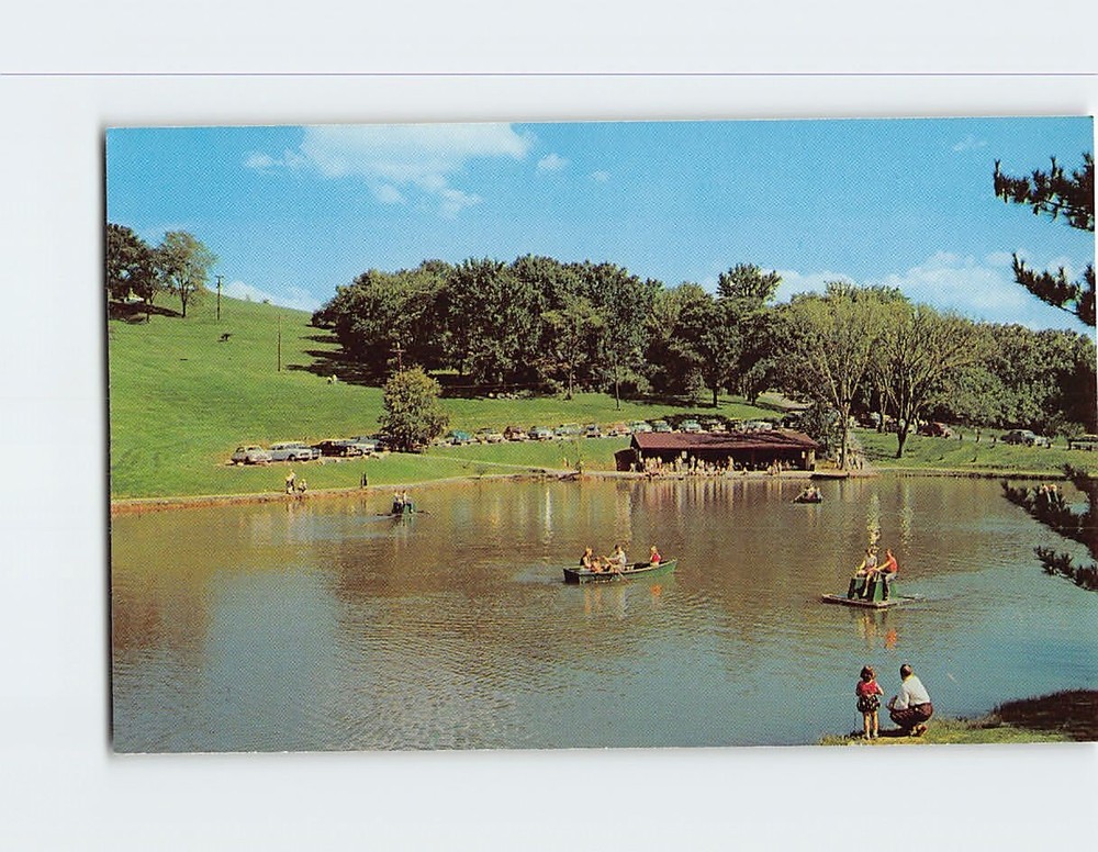 Postcard Schenk Lake Oglebay Park Wheeling West Virginia USA