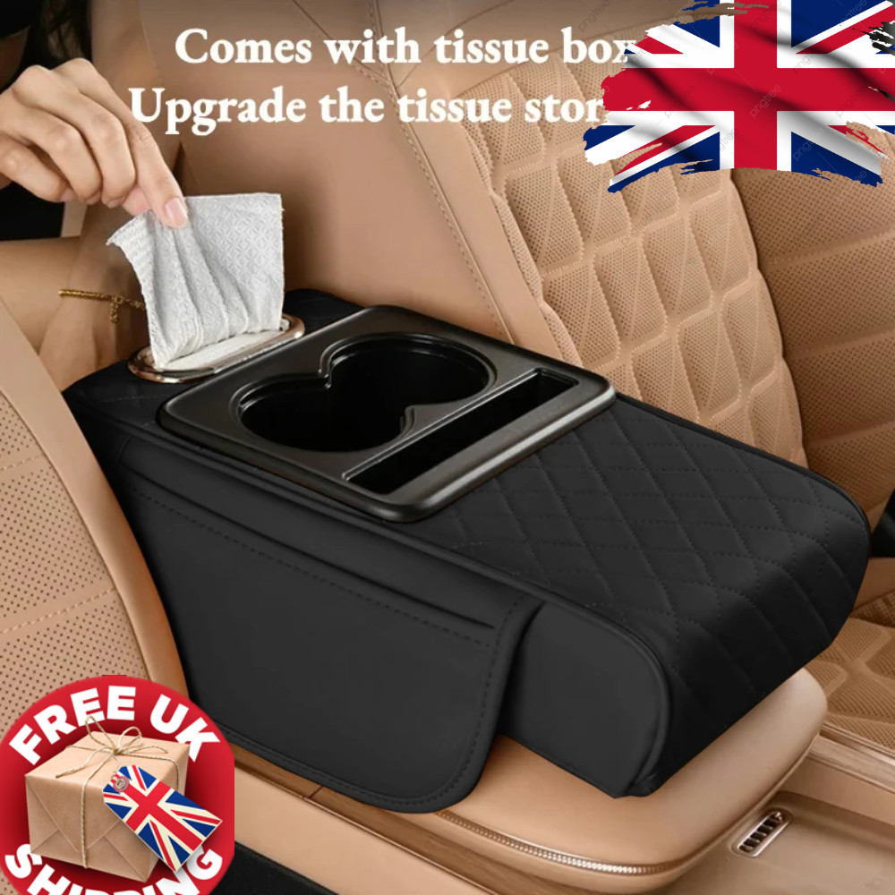 Car Centre Console Armrest Cushion Pad 2 Cup Holder Heightening Cars