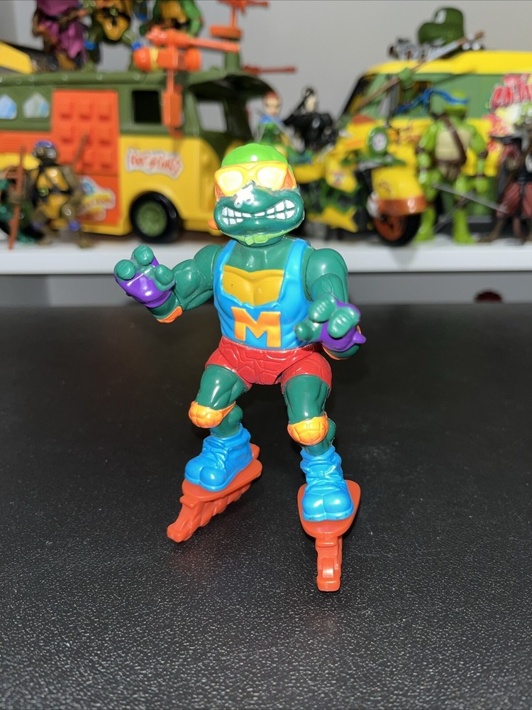 Vintage Teenage Mutant Ninja Turtles TMNT Action Figure 1991 Skateboardin’ Mike