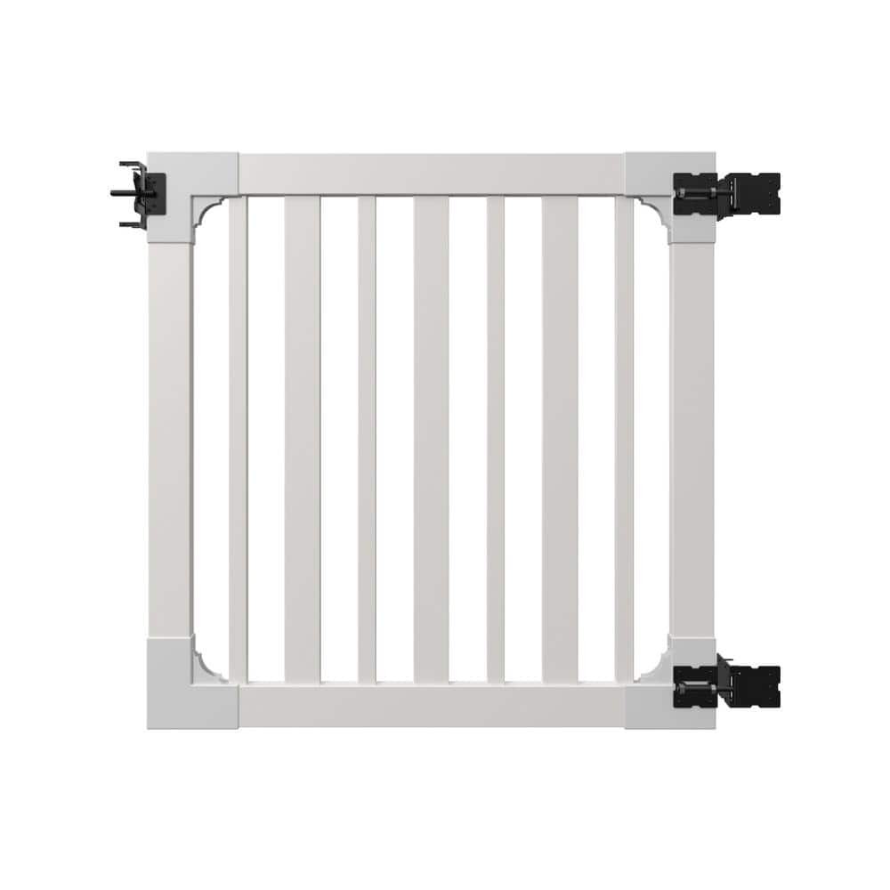 4ft.x4ft.Sturbridge Vinyl Yard and Pool Fence Gatew/Stainless Steel Hardware