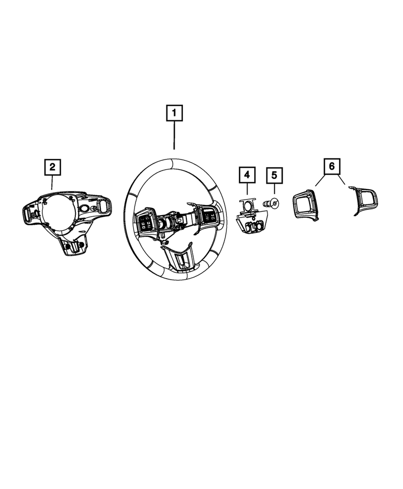 Genuine Mopar Steering Wheel 1VH75DX9AA