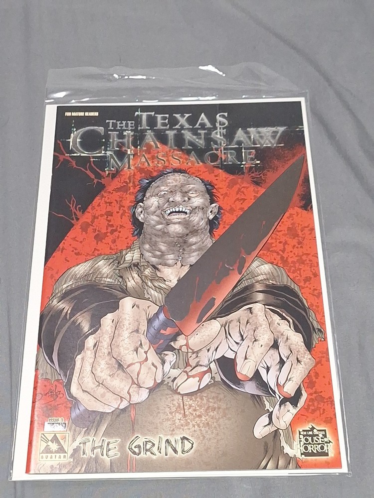 TEXAS CHAINSAW MASSACRE THE GRIND #3 PLATINUM WITH COA NM