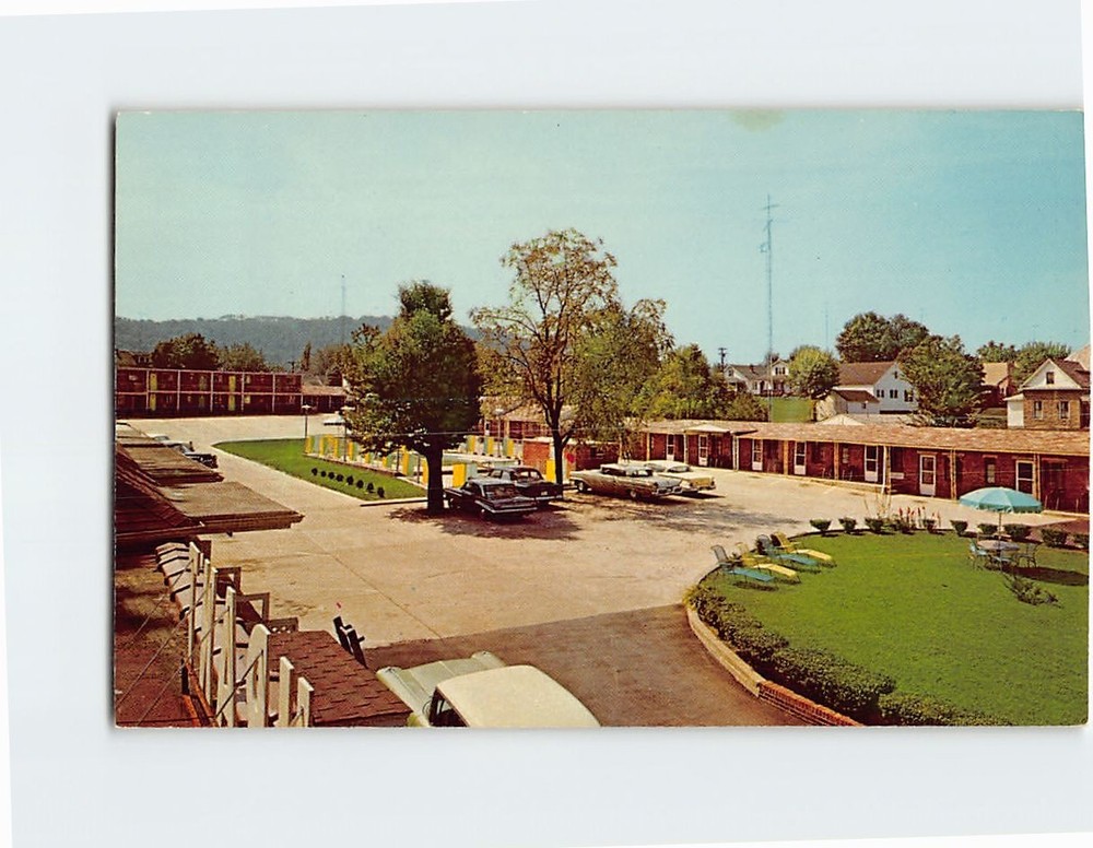 Postcard Acropolis Motel and Restaurant Parkersburg West Virginia USA