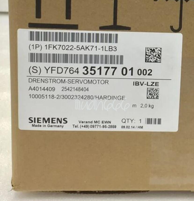 1PC New Siemens 1FK7022-5AK71-1LB3 servo motor