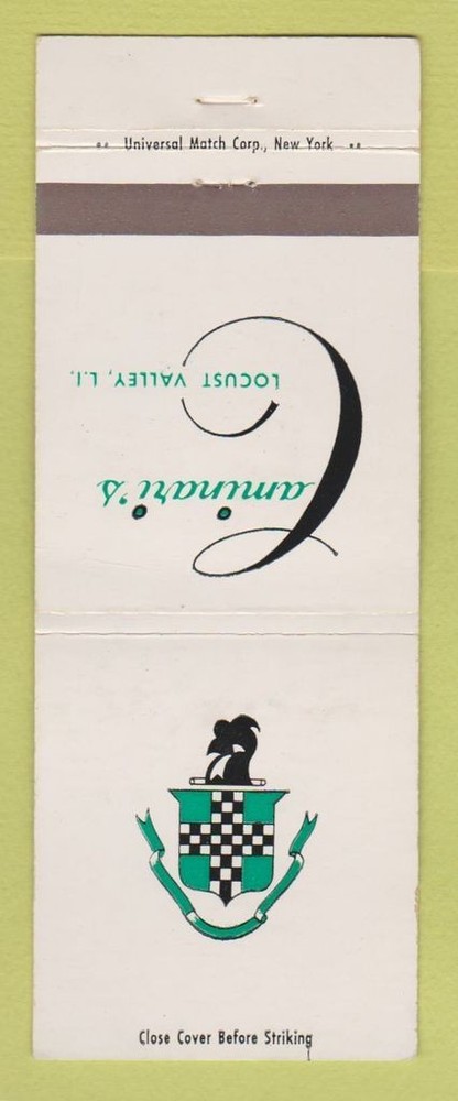 Matchbook Cover - Caminari's Locust Valley LI NY restaurant