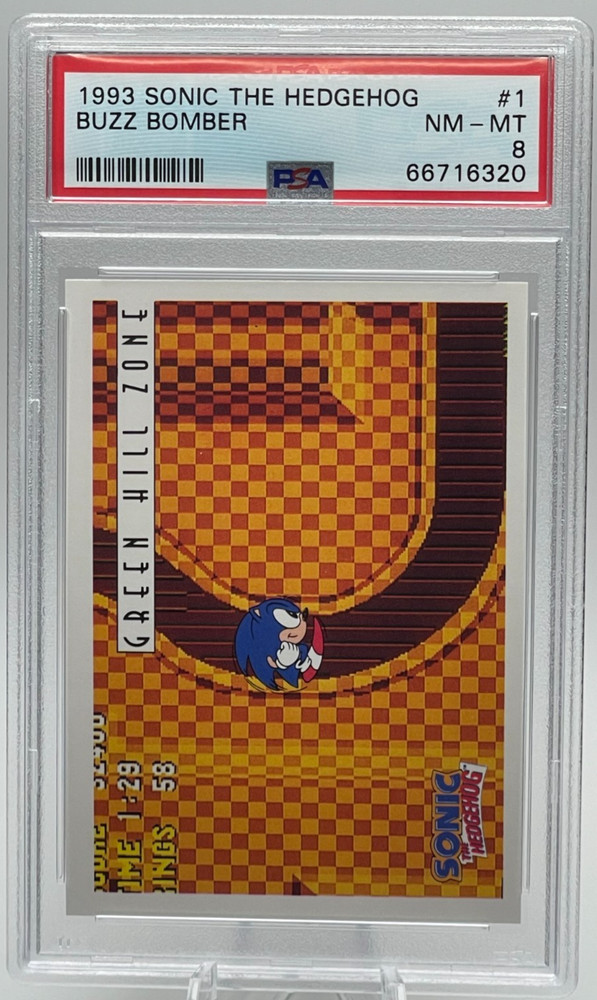 1993 Topps Sonic the Hedgehog Buzz Bomber #1 PSA 8 NM-MT
