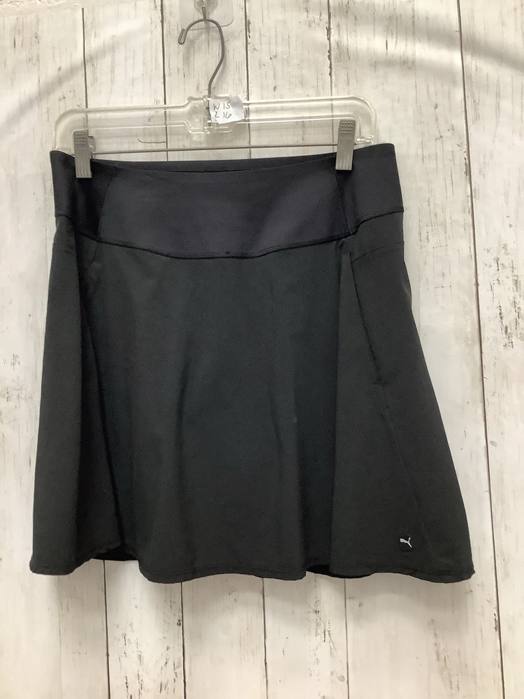 PUMA Women's PWRSHAPE Solid Woven Golf Skort - Black Athletic Skirt, Size Medium